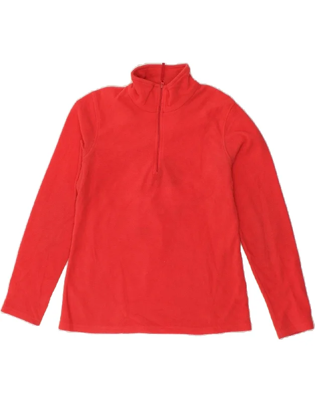 MOUNTAIN WAREHOUSE Womens Zip Neck Fleece Jumper UK 14 Medium Red