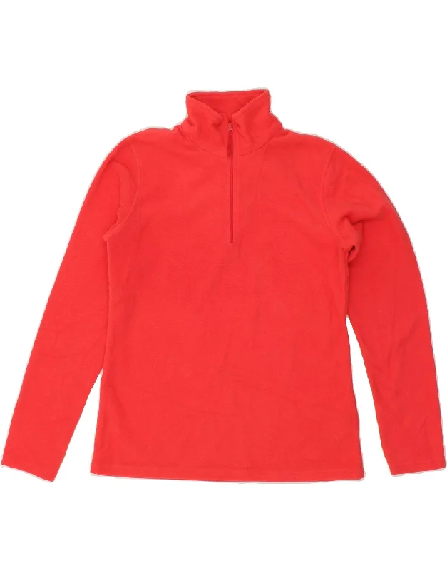 MOUNTAIN WAREHOUSE Womens Zip Neck Fleece Jumper UK 14 Medium Red