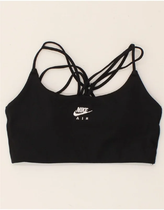 NIKE Womens Sport Bra Top UK 8 Small Black