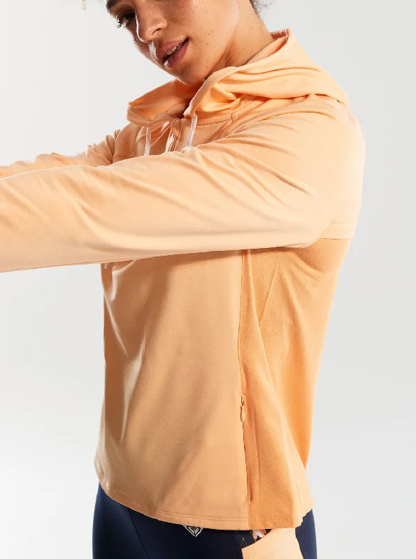 Pure Pursuit Mesh Hooded Top - Peach Fuzz