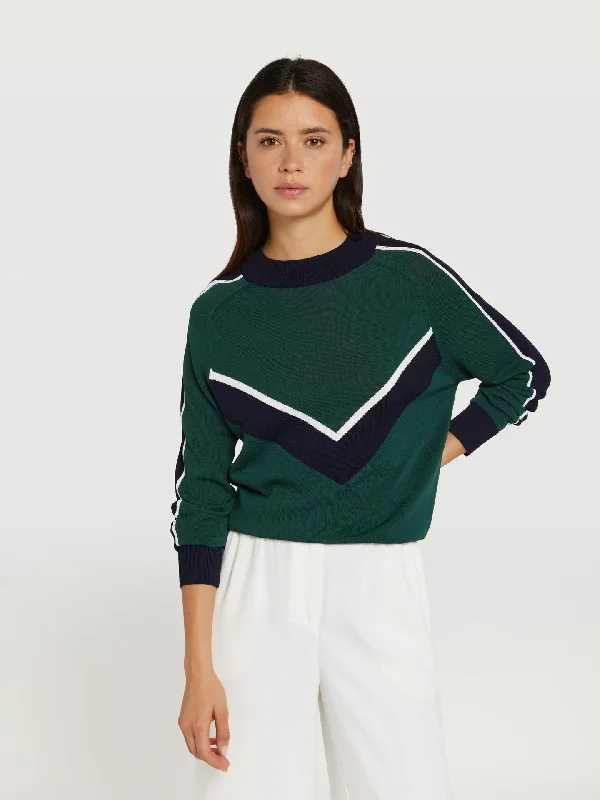 Ribbed turtleneck sweater with 