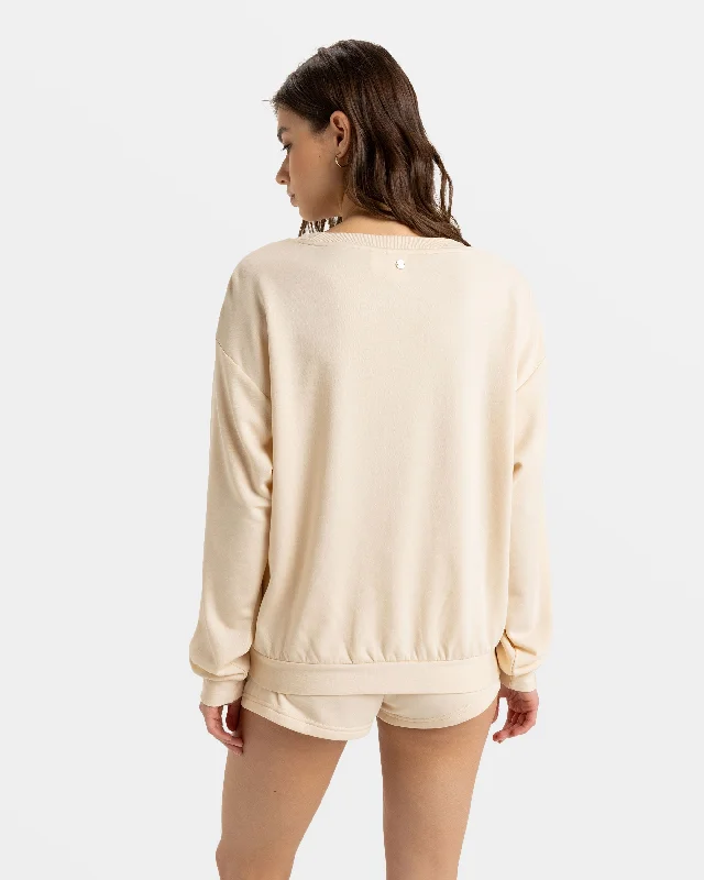 Surfing By Moonlight Crew Neck Sweatshirt - Tapioca