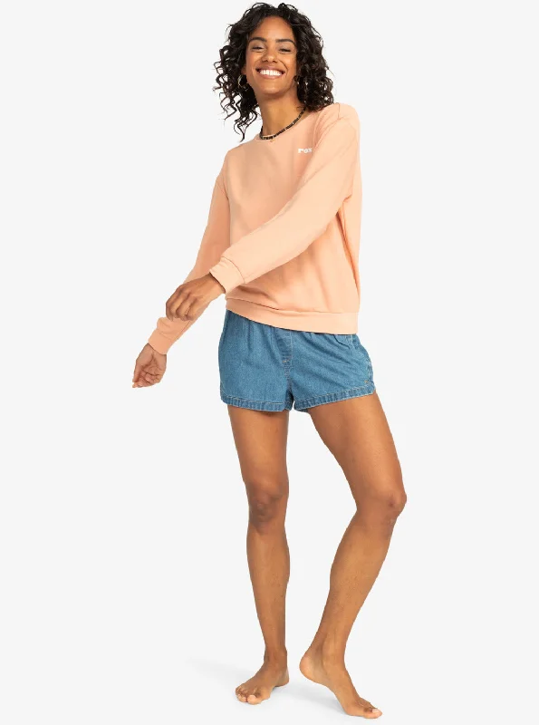 Surfing By Moonlight Crew Neck Sweatshirt - Dusty Coral