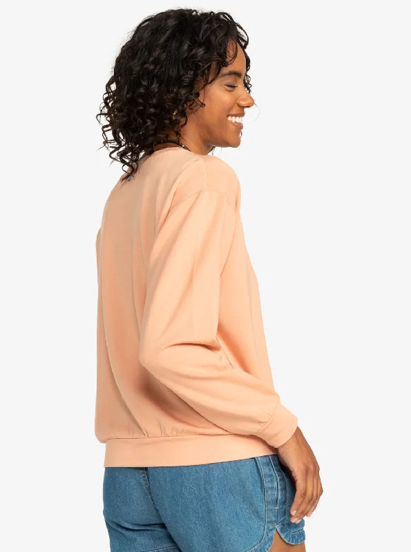 Surfing By Moonlight Crew Neck Sweatshirt - Dusty Coral