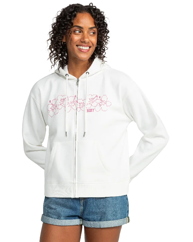 Team Aloha Evening Hike Zip-Up Hoodie - Snow White