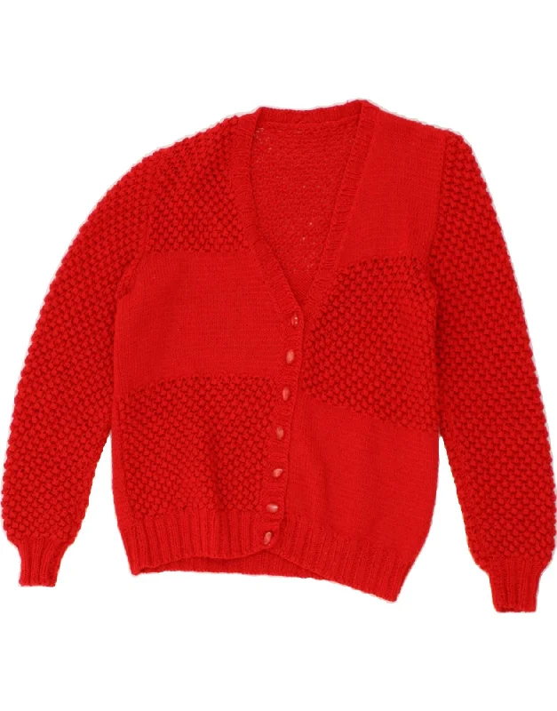 VINTAGE Womens Cardigan Sweater UK 16 Large Red