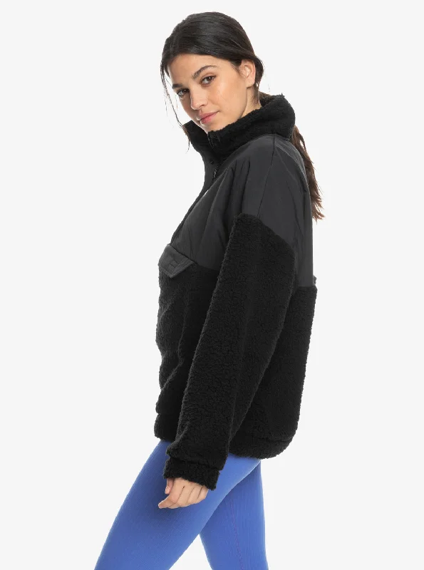 Waves Of Warmth Half-Zip Mock Neck Fleece - Anthracite