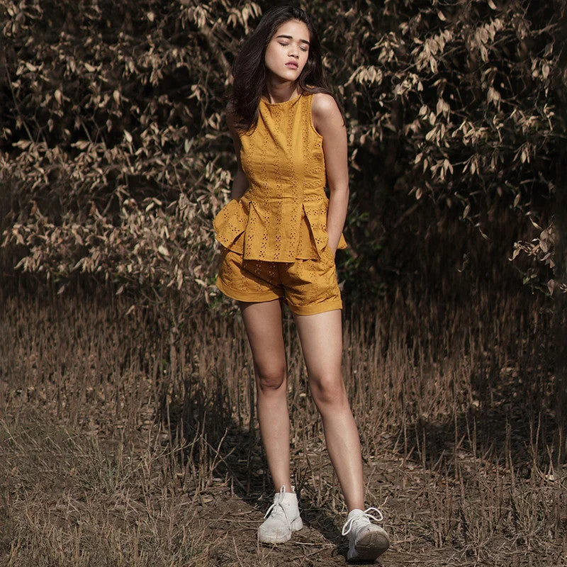 Cotton Shorts | Yellow