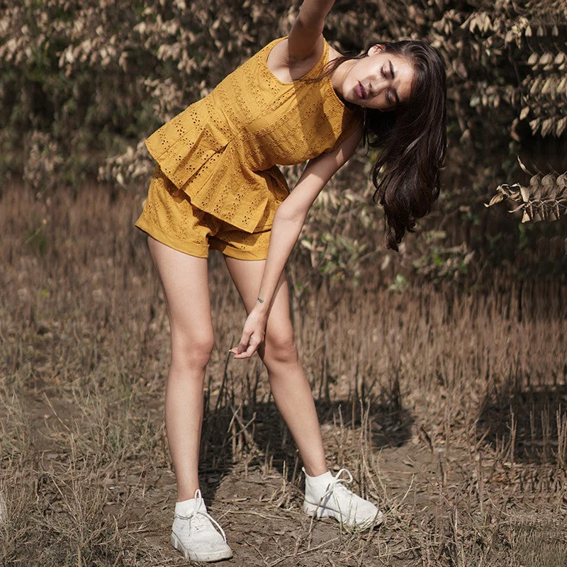 Cotton Shorts | Yellow