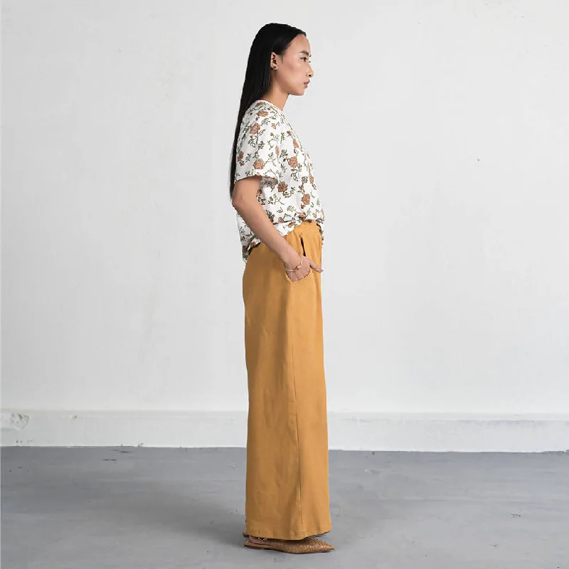 Organic Cotton Trousers | Mustard