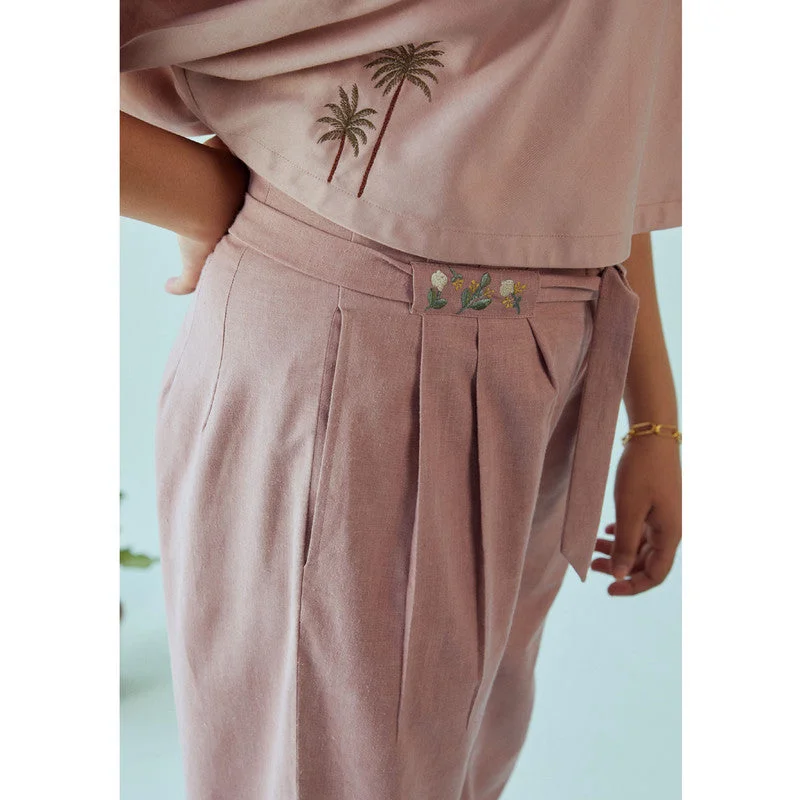 Hemp Trousers | Powder Pink