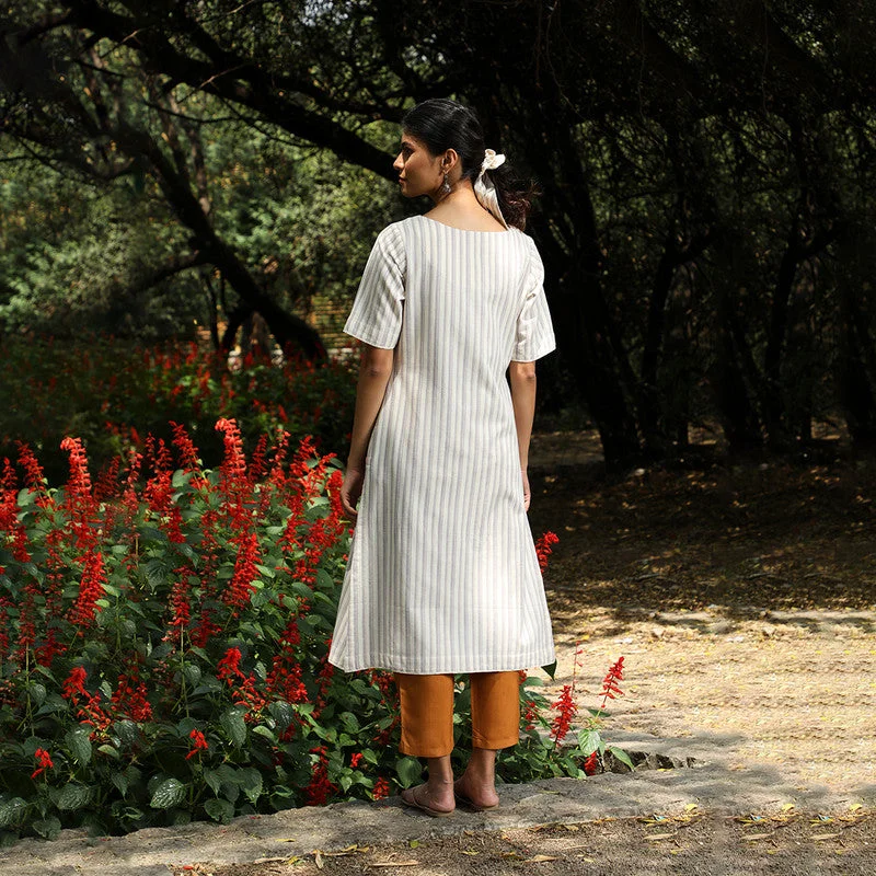 Kurta for Women | Cotton Kurta| Straight Fit | Off-White