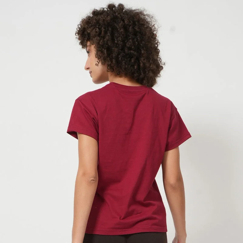 Organic Cotton Joggers Set for Women | Maroon