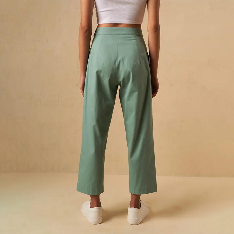 Organic Cotton Trousers | Azo-Free Dyed | Green