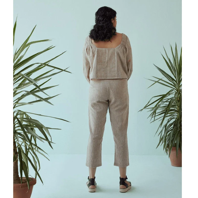 Kala Cotton Summer Trousers | Beige