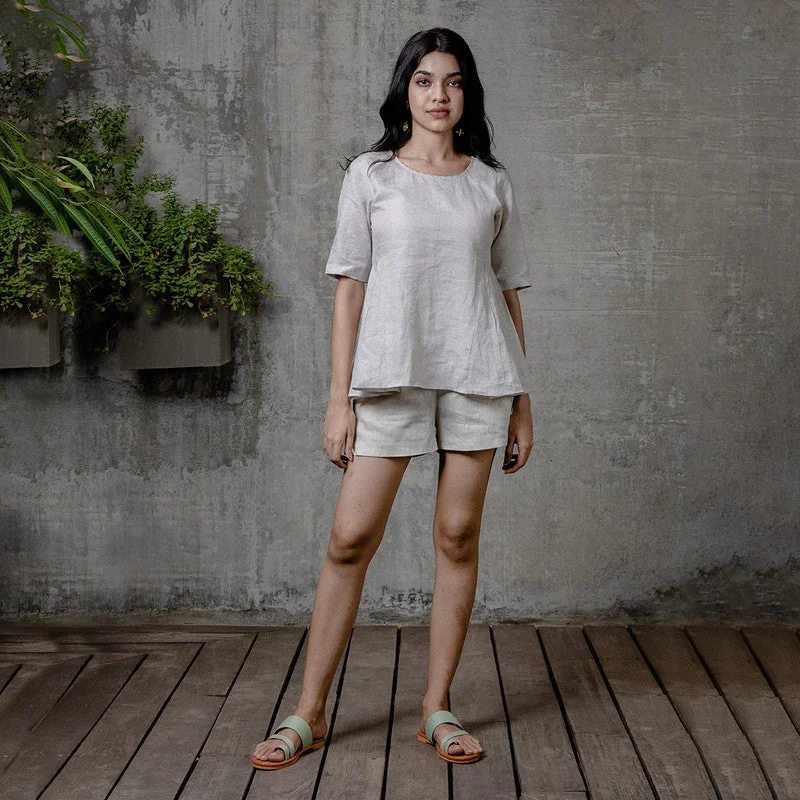 Linen Shorts | Beige