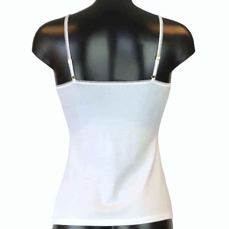 Soft Bamboo Jersey Strappy Cami Top - Ice White