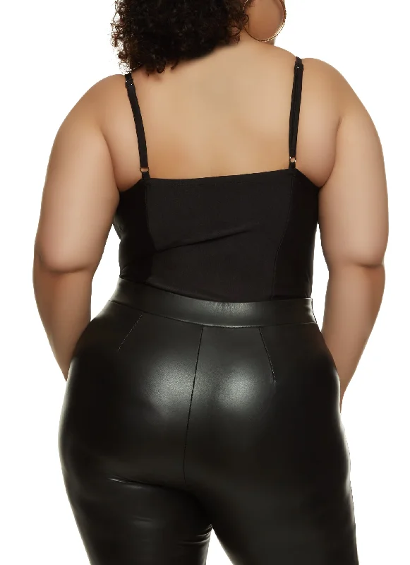 Plus Size Ruched Bustier Bodysuit