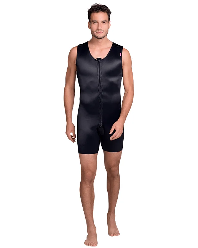 Lipoelastic MGm Comfort - Male Compression Full Bodysuit - Front Zipper And Crotch Opening