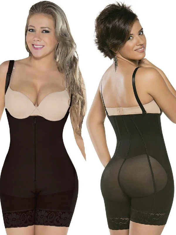 Topmelon Women's Full Body Shaper Corset Briefer Lace Bodysuit Slimming Shapewear