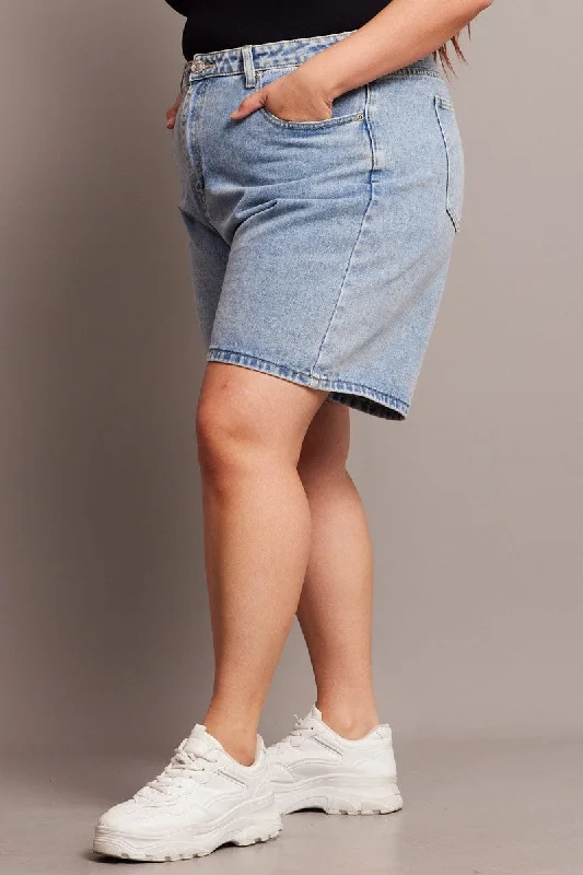 Denim Dad Shorts High Rise