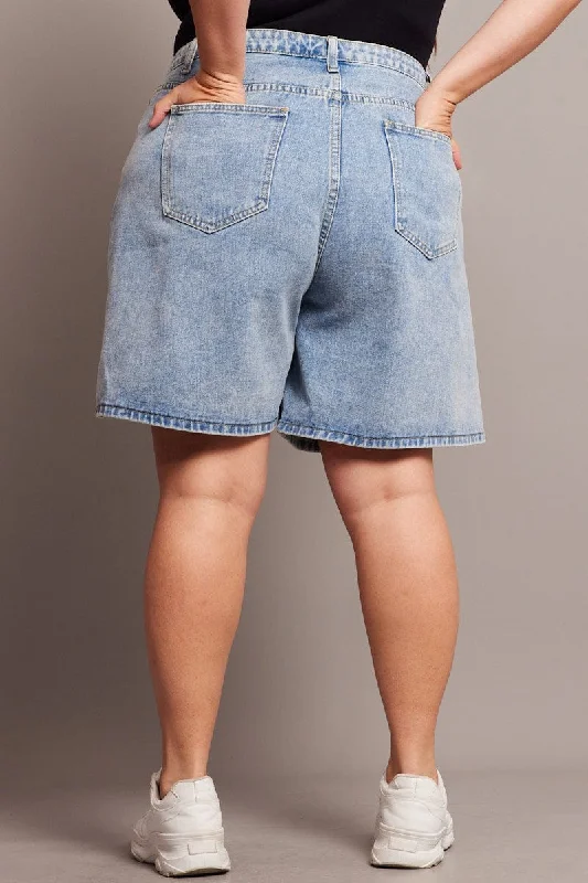 Denim Dad Shorts High Rise