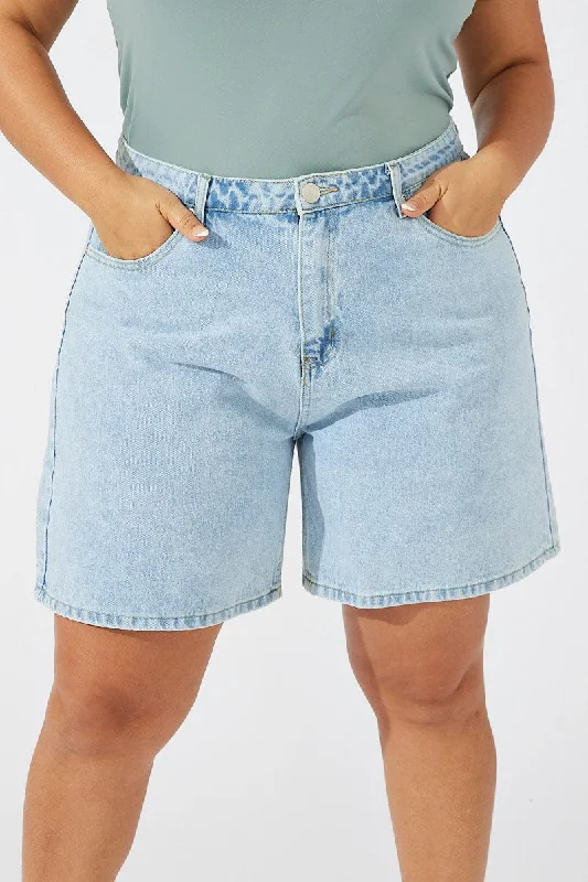 Denim Dad Shorts High Rise