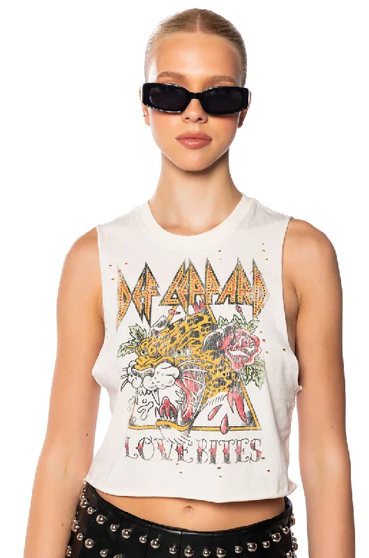 LOVE BITES DEF LEOPARD BAND TANK TOP