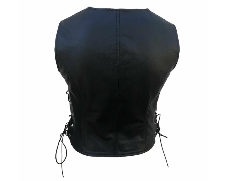 womens leather motorcycle vest