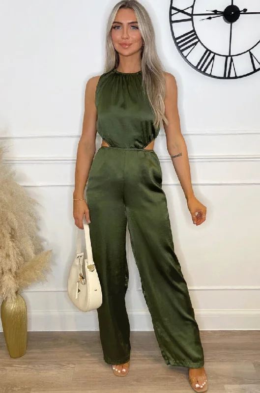 ax-paris-brisa-khaki-satin-jumpsuit