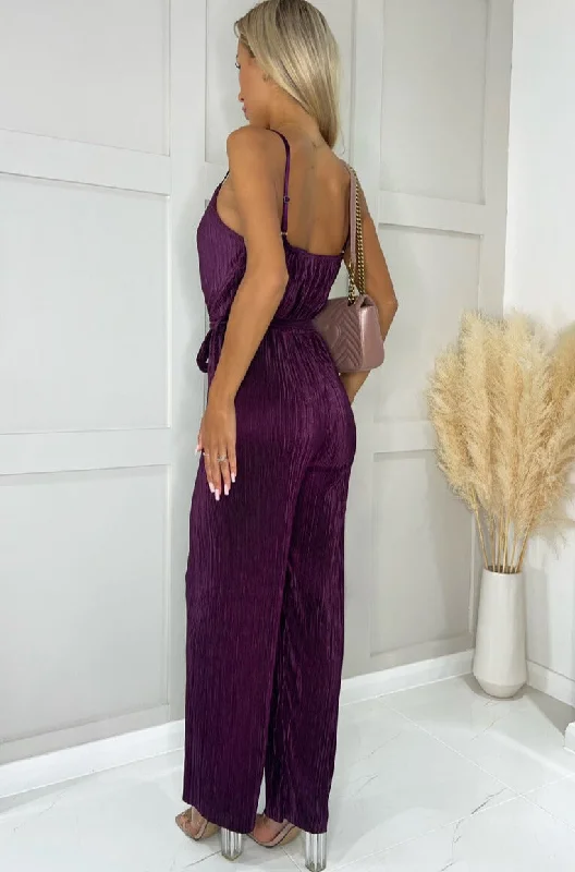 ax-paris-sofia-plum-plisse-jumpsuit