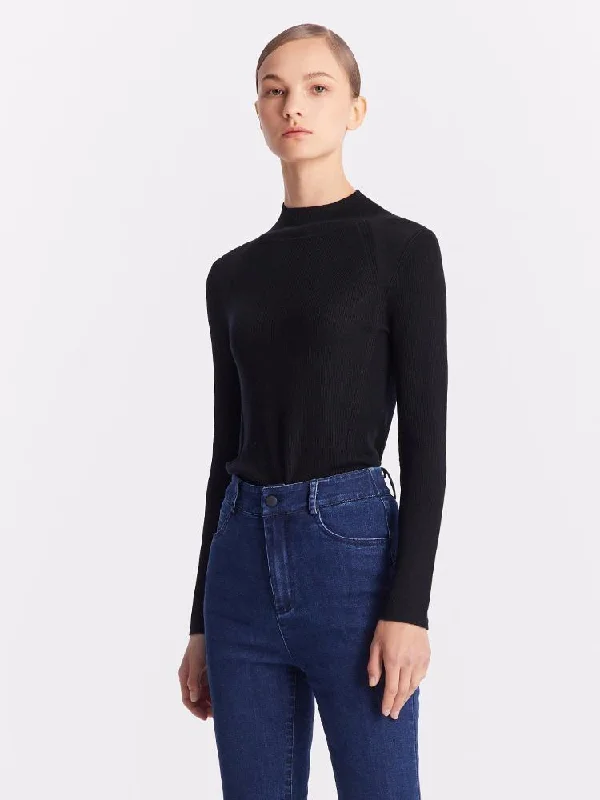 Pure Wool Mock Neck Sheath Sweater