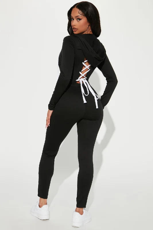 Chill Day Long Sleeve Jumpsuit - Black