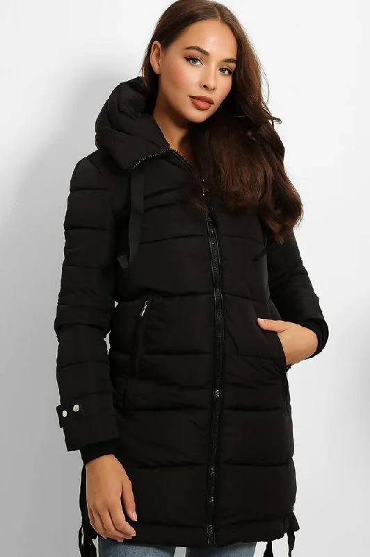 contrast-black-details-hooded-midi-puffer-jacket