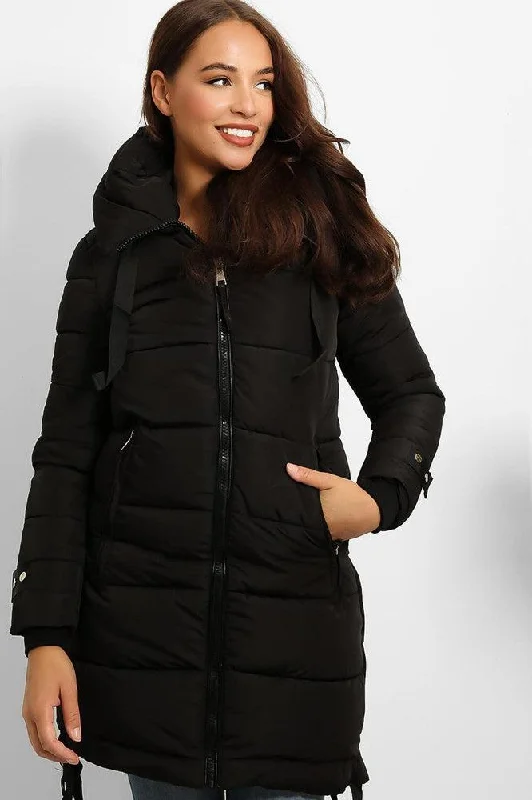 contrast-black-details-hooded-midi-puffer-jacket