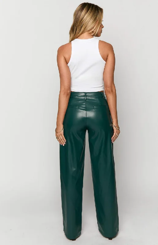 cool-shade-forest-green-pu-pants