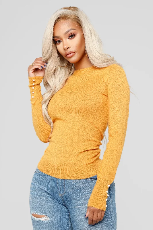 Doesn't Matter To Me Sweater - Mustard