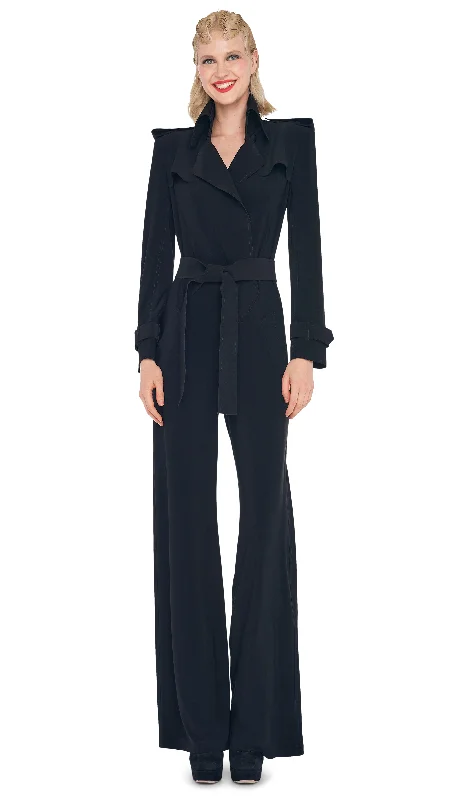 DOUBLE BREASTED TRENCH JUMPSUIT