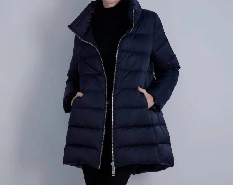 Down Coat Deep A-Frame In Navy