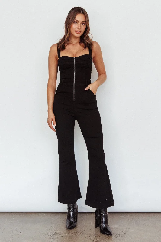 Emilio Flared Jumpsuit Black