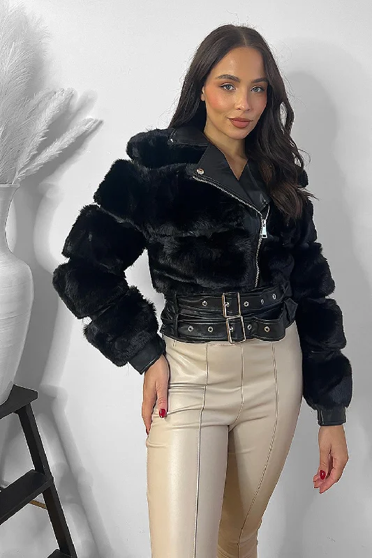 faux-fur-and-vegan-leather-double-belt-biker-jacket