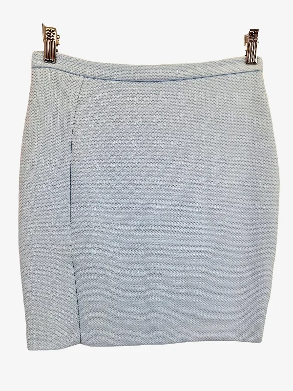 Forever New Baby Blue Textured Mini Skirt Size 10