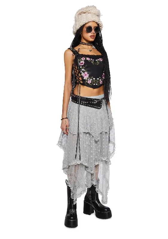 gray-handkercheif-hem-lace-mesh-pieced-maxi-skirt