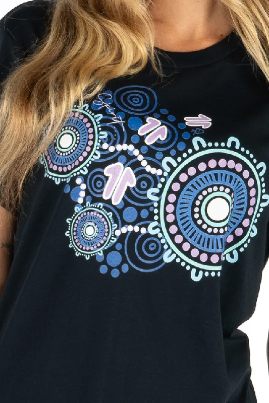 healing-spirit-navy-cotton-crew-neck-womens-t-shirt