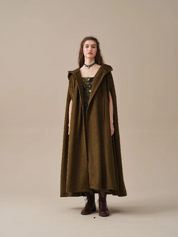 hooded-wool-cloak-coat-in-olive-maxi-hooded-wool-cloak-renaissance-cloak-witch-cloak-full-circle-cape-cloak-winter-coat-linennaive