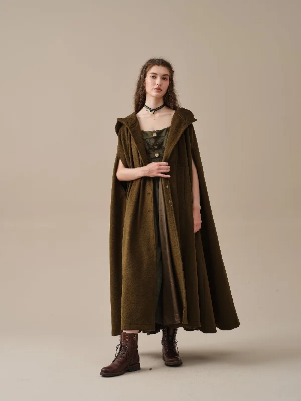 hooded-wool-cloak-coat-in-olive-maxi-hooded-wool-cloak-renaissance-cloak-witch-cloak-full-circle-cape-cloak-winter-coat-linennaive