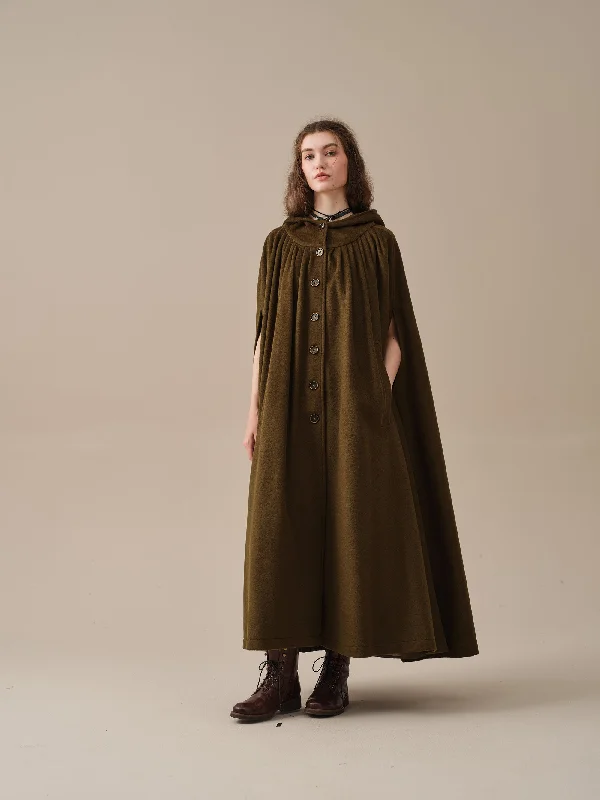 hooded-wool-cloak-coat-in-olive-maxi-hooded-wool-cloak-renaissance-cloak-witch-cloak-full-circle-cape-cloak-winter-coat-linennaive