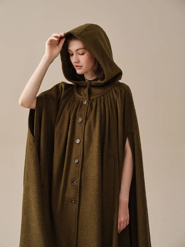 hooded-wool-cloak-coat-in-olive-maxi-hooded-wool-cloak-renaissance-cloak-witch-cloak-full-circle-cape-cloak-winter-coat-linennaive