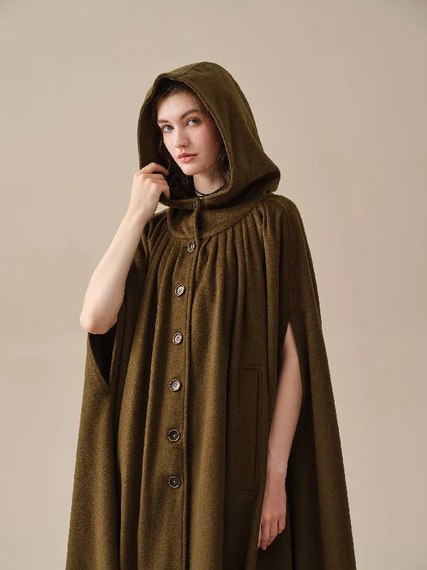 hooded-wool-cloak-coat-in-olive-maxi-hooded-wool-cloak-renaissance-cloak-witch-cloak-full-circle-cape-cloak-winter-coat-linennaive