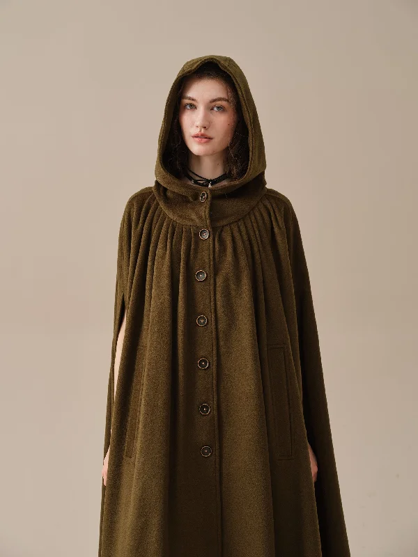 hooded-wool-cloak-coat-in-olive-maxi-hooded-wool-cloak-renaissance-cloak-witch-cloak-full-circle-cape-cloak-winter-coat-linennaive